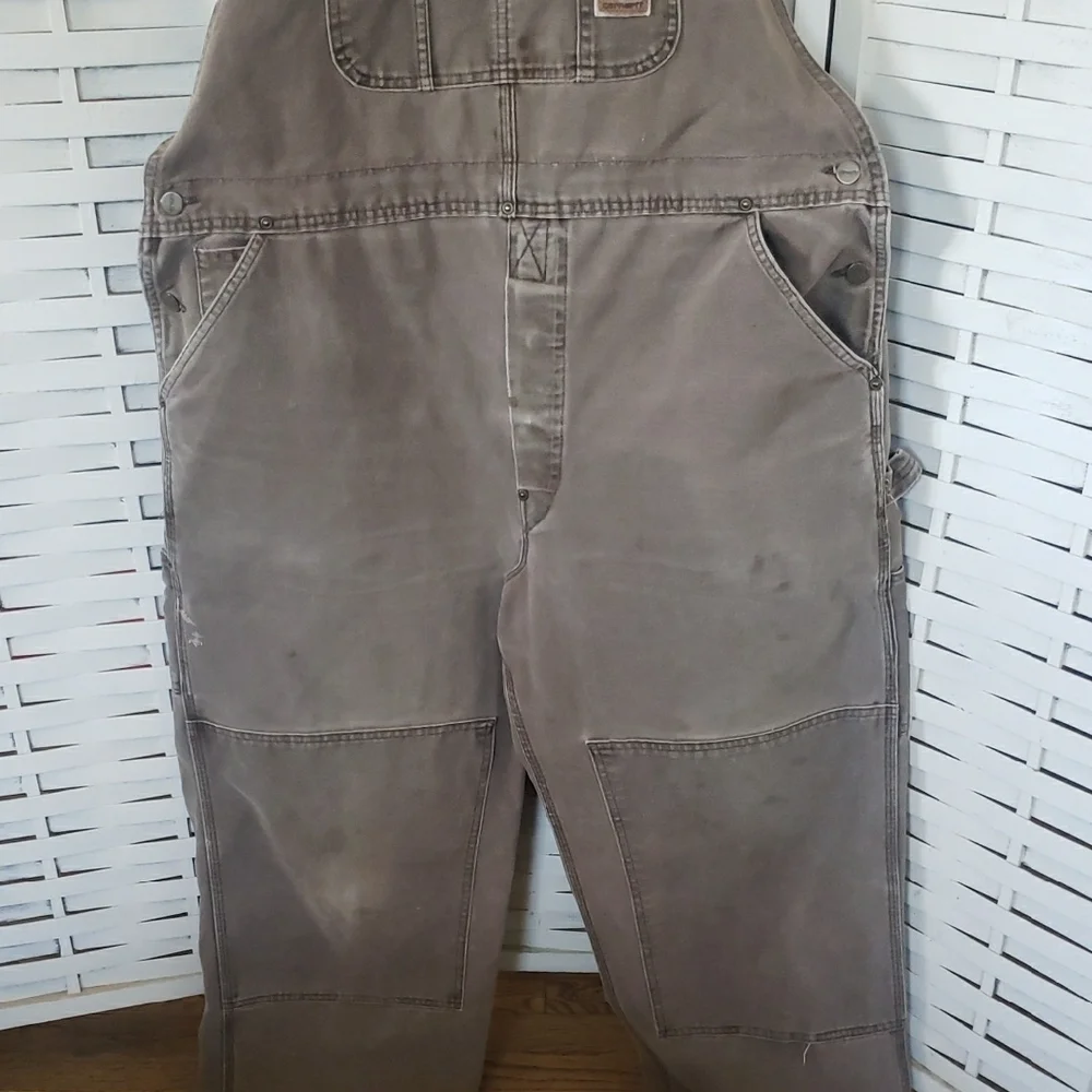 Carthartt Vintage Men's Brown Work Overall Pants Size 42